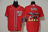 Nationals 22 Juan Soto Red Nike Cool Base Player Jersey,baseball caps,new era cap wholesale,wholesale hats